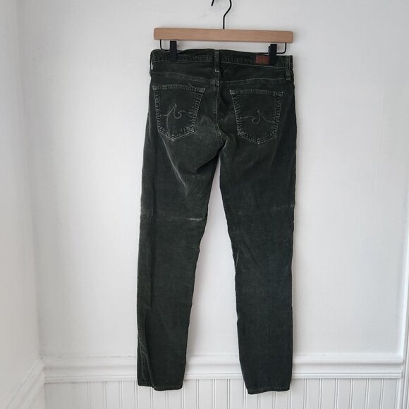 AG Adriano Goldschmied Stevie Slim Straight Ankle Green Corduroy Jeans Pants 27 - Picture 3 of 7